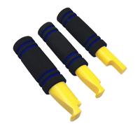 Car Dent Repair Tool | Car Dent Puller | Black and Yellow Punching Knocking Rod Set | Ergonomic Portable 3-Piece kit for Fixing Vehicle dents on Doors Hoods and Automobile Body Maintenance