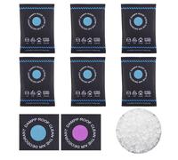 Car Desiccant Bags, Color-Changing Silica Gel Dehumidifiers for Moisture Absorption in Car, Home, Closet, Safe & Reusable Humidity Absorber for Preventing Mold and Odo(6,Blue Circle）
