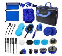 Car Detailing Brush Kit 29PCS Interior & Exterior Cleaning Set for Wheels, Dashboard, Vents, Leather with Storage Bag, Detailing Brushes, Duster