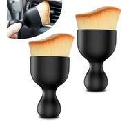 Car Detailing Brushes, 2pcs Car Interior Dust Sweeping Soft Brush, Ultra Soft Bristle Car Interior Detailing Brush, Scratch Free Car Brush Interior Car crevice Dust Brush for Automotive Dashboard
