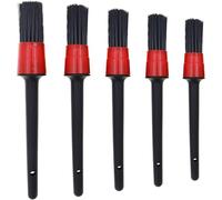 Car Detailing Brushes - 5 Pc Auto Brush Set for Wheels, Interior, Exterior, Skylight, Leather, Air Vents, Emblems