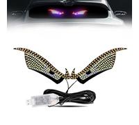 Car Devil Eyes Lights, Dynamic Devil Eye Car Lights with Adjustable 11 Modes, Truck Decorative Eye LED Windscreen Light Sign for Cars Trucks Window purple