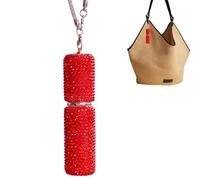 Car Diffuser - 8.8x2.5cm 5ml Rhinestone Refillable Diffuser Bottle, Hanging Car Air Freshener Pendant Interior Decor, Empty Perfume Bottle For Rearview Mirror Women Cars