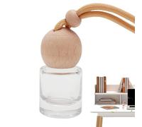 Car Diffuser, Air Freshener, Fragrance Pendant, Glass Bottle, Electroplated Aluminum Cap, Perfume Packaging, Auto Decoration, Dashboard Sedan Vehicle, 8ml, Transparent, 3 pieces