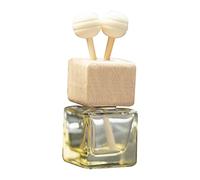 Car Diffuser Bottle Vent Clip - Glass Bottle Vent Decoration Empty Car Air Freshener, 8ml Perfume Bottles with Wooden Lid for Ornament Car AC Vent Aromatherapy