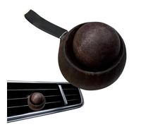 Car Diffuser - Flame Proof Wood Odor Eliminator For Freshening | Solid Walnut Spherical Body With Porous Absorption & Unpowered Evaporation For Automobile, Home, Bedroom And Living Room Interior