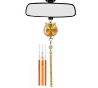 Car Diffuser Hanging Essential Oil Diffuser Decorative Rear View Mirror Air Freshener Natural Wood Perfume Ornament for Driving, Commuting, Giving, Relaxation, Road Trips