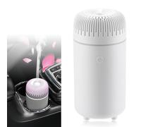 Car Diffuser Humidifier, 100ML Car Aromatherapy Diffuser, Mini Car Mist Humidifier with 7 Color Light, Car Essential Oil Diffuser Air Fresheners for Car Office Home Travel (White)