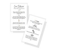 Car Diffuser Instruction Cards | Physical Printed 2" x 3.5" inches Business Card Size | Car Diffuser Supplies | White with Black Design