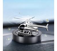 Car Diffuser Quiet & Stylish Helicopter Solar Dashboard Decor Auto-Rotating Air Purifier for Men & Military Enthusiasts Enhance Driving Experience (Black)