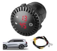 Car Digital Clock - LED Display Clock, Waterproof 12V 24V Timer, Interior Touch Electronic Meter | Vehicle Dashboard Time Display for Men Women Drivers Commuting Road Trips City Travel