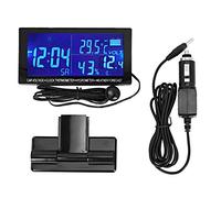 Car Digital Clock Thermometer Hygrometer Vehicle Voltmeter with Weather Forecast Multifunction Car Electronic Alarm Clock