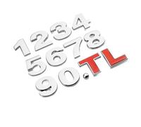 Car Displacement Sticker 3D Metal 1.0 1.2 1.4 1.6 1.8 2.0 2.5 2.8 3.0 LT Trunk Badge(Silver,1.5T)