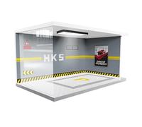 Car Display Case - PVC Acrylic Parking Space, USB Lighted Base | Scale 1:24 Car Model Background Wall, Miniature Vehicle Diorama Decoration For Showcase Storage