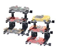 Car Display Stand Compatible with Lego Speed Champion Sets, 3 Layer Stand for Lego f1 Car 76909 76914 76917 76918 76934 76919 and More Model with Driver's Display (2 Pack)