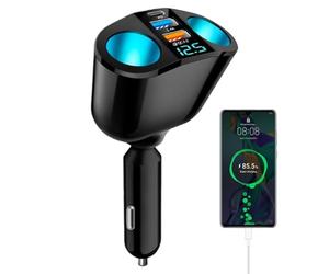 Car Distributor Charger -car Deputy Adapter, Fast Charging Carpter Adapter 66W | USB Extension Charger, 360 Degree Rotary For Mobile Phones, TV