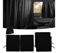 Car Divider Privacy Curtains Car Seat Partition Curtain Sun Shade Side Window Covers Universal Van Cabin Privacy Curtains Sunshade Curtain for Privacy Car Camping(2pcs+partition curtain)