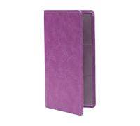 Car Document Holder Organiser, Leather Vehicle Insurance and Registration Holders Wallet Case Travel Card Holder for ID Card, Driving Licence, Key Contact Information Cards, Purple