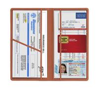 Car Document Holder - Registration Wallet, Comppact Insurance Organizer | Car Truck Compartment Case, Driver's License Cards, Inform Storage Pouch, Brown, Se référer au descriptif, Refer to