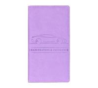 Car Document Holder - Registration Wallet, Comppact Insurance Organizer | Car Truck Compartment Case, Driver's License Cards, Inform Storage Pouch, Purple., Se référer au descriptif, Refer to