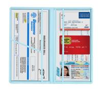 Car Document Holder - Registration Wallet, Comppact Insurance Organizer | Car Truck Compartment Case, Driver's License Cards, Inform Storage Pouch, blue, Se référer au descriptif, Refer to description