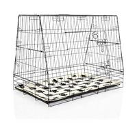 Car Dog Cage With Vet Bed 36" by Cozy Pet, Fits Most Makes Audi BMW Fiat Ford Honda Hyundai Kia Jaguar Toyota Renault Vauxhall VW Volvo Puppy Crate Model CDC06 + VB36C