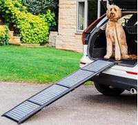 Car Dog Ramp 180cm Foldable Portable Dog Ramps For Car Easy Storage Anti-Slip Carpet Surface Pet Stairs Dog Steps Pet Vehicle Accessories Tri-Fold Design (180cm)