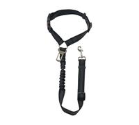 Car dog seat belt, adjustable dog car belt, elastic cushioning, two-in-one pet leash, dog seat belt(BK 1pc)