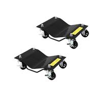 Car Dolly Skates Set of 2, 1800KG Heavy Duty Dolly Wheels, Car Mover Wheel Dollies with Lockable Casters, Steel Tyre Wheel Dollys, Vehicle Dollys Trolley for Motorcycle, Trailer & Boat-B