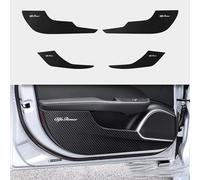Car Door Anti Kick Pad for Alfa Romeo Giulia Door Side Edge Guard Protector Anti-Kick Pads for Vehicle Doors Auto Styling Car Anti Kick Pad,Carbon Fiber Black