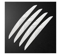 Car Door Anti-Scratch 4PCS Car Edge Anti-collision Protector Bar Stickers Silicone Side Protection Guards Rear View Mirror Cover Strip Protector Rubber(White)