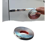 Car door body trim strips, front rear bumper anti-collision strips, chrome bright strips, anti-collision exterior accessories, compatible with Honda Insight Fit LIFE, 20mm width-5M