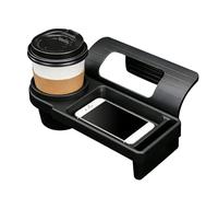 Car Door Cup Holder - ABS Vehicle Window Hanging Rack | Automotive Drink Holder Organizer Tray | Multi Function Storage For Phone Earphones Keys Bottle Coin Change