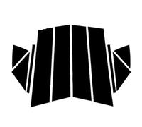 Car Door Edge Protector 10x Glossy Piano Black Car Door Window Center Column Middle BC Pillar Post Mirror Effect Cover Trim PC Sticker For Mazda 3 BM BN