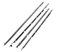 Car Door Edge Protector 4PCS Outer Windows Rubber Weatherstrip Door Sealing Belt Moulding Trim for Toyota for Land for Cruiser LC80 for 80 Series 1991-1998 Glass Seal Belt(Chrome)