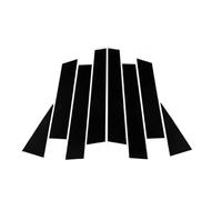 Car Door Edge Protector 8PCS Gloss Black Door Side Trim Pillar Post Fit For CR-V 6 CRV RS 2023 2024 Window Drcoration Sticker(Black)