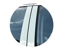 Car Door Edge Protector Carbon Fiber Look Window Door Column Deal B C Pillar Post Cover Trim Sticker For VW For Golf 5 MK5 2003-2009(Silver)