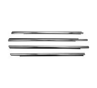 Car Door Edge Protector Window Glass Weatherstrip Trim Sealing Strips Belts for Citroen for Elysee 2014-2016 Black/Chrome Edge Trim