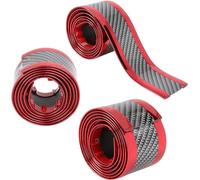 Car Door Edge Step Dust Shield Cover.1m 3.3ft SUV Trucks Sedan Universal Door Sill Protector Edge Trunk Bumper Anti Scratch Scuff Guard Sticker DIY PC Cover Strip for Car Carbon Fiber Pattern Red