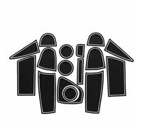 Car Door Groove Mat for Ford EcoSport 2013-2017, Car Interior Rubber Mats Door Cup Holder Dust Mats Accessories,White