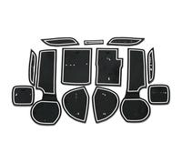 Car Door Groove Mat For Suzuki SX4 S-Cross S Cross 2015 2016 2017 2018 Anti-Slip Rubber Gate Slot Cup Mat Accessories Sticker(Bianco)