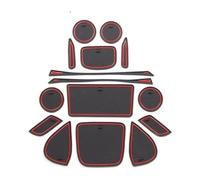 Car Door Groove Mat For Toyota For Yaris Cross 2021 2022 2023 2024 15PCS Anti-Slip Rubber Door Groove Gate Slot Mat Pad(Rosso)