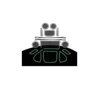 Car Door Groove Mat For Toyota For Yaris For Cross XP210 2020 2021 2022 Gate Slot Pad Non-Slip Rubber Interior Cup Mats Car Coasters(Bianco)