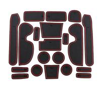 Car Door Groove Mat Rubber Interior Cup Holder Anti-slip For BR-V For Mobilio 2015 2016 2017(Rosso,Rhd)