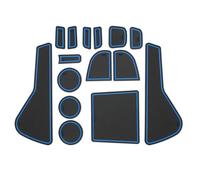 Car Door Groove Pad Rubber Anti-slip Mat Water Cup Storage Box For Opel For Corsa F 2022 2023 2024(Blu)