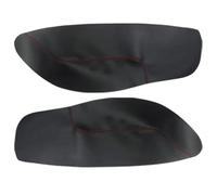 Car Door Handle Armrest Panel Cover for VW Jetta 2002 2003 2004 2005(RHD), Microfiber Leather Interior Door Panel Trim Interior Accessories,B/Black~red-B/2pcs~Rear