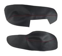 Car Door Handle Armrest Panel Cover for VW Jetta 2002 2003 2004 2005(RHD), Microfiber Leather Interior Door Panel Trim Interior Accessories,B/Black~red-A/2pcs~Front