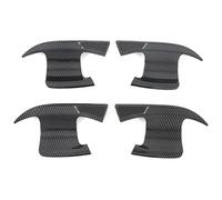 Car Door Handle Cover For ID.3 2020-2024 Single Hole Dual Smart Door Handle Bowl Anti-Scratch Nano Coating Modification Kit With Decorative Trim Protector Compatible(Blade Door Bowl Carbon Fiber)