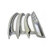 Car Door Handle for BMW for X5 for X6 for E70 for E71 2007 2008 2009 2010 2011-2013 2014 LHD RHD Interior Door Window Switch Panel Pull Handle with Leather Cover Interior Door Handle(RHD Set Gray)