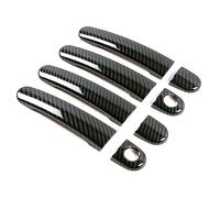 car door handle For Volkswagen for VW for Golf for MK4 5 2000-2008 for Carbon for Fiber Printed Exterior Side Door Handle Cover Bowl Trim Moulding Frame Bezel(2 Key Hole Handle)